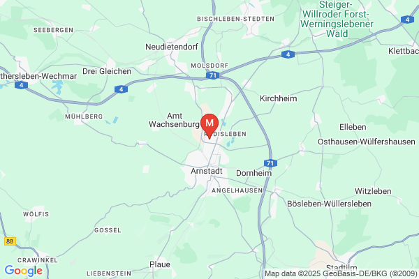 Karte zu Metallbau Hoppenrath, Prof.-Hugo-Jung-Straße 9, 99310 Arnstadt